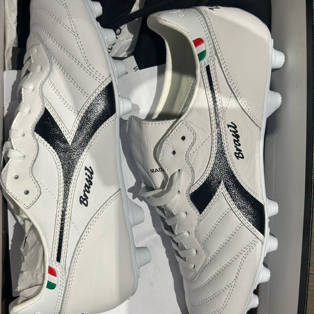 Diadora White and Black Athletic Shoes